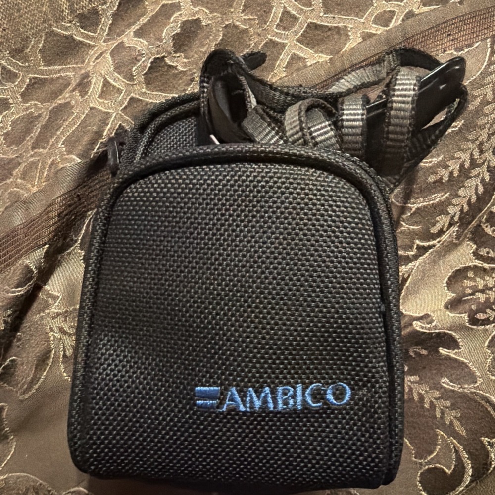 Ambico Small Black 2 Pocket Camera Bag with Zipper & Shoulder Strap travel - Picture 6 of 6